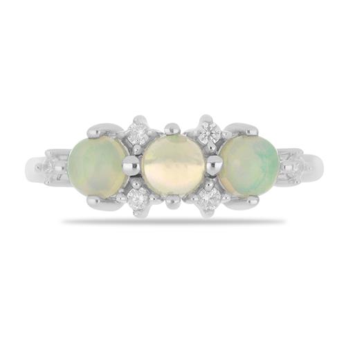 BUY 925 SILVER NATURAL ETHIOPIAN OPAL GEMSTONE RING